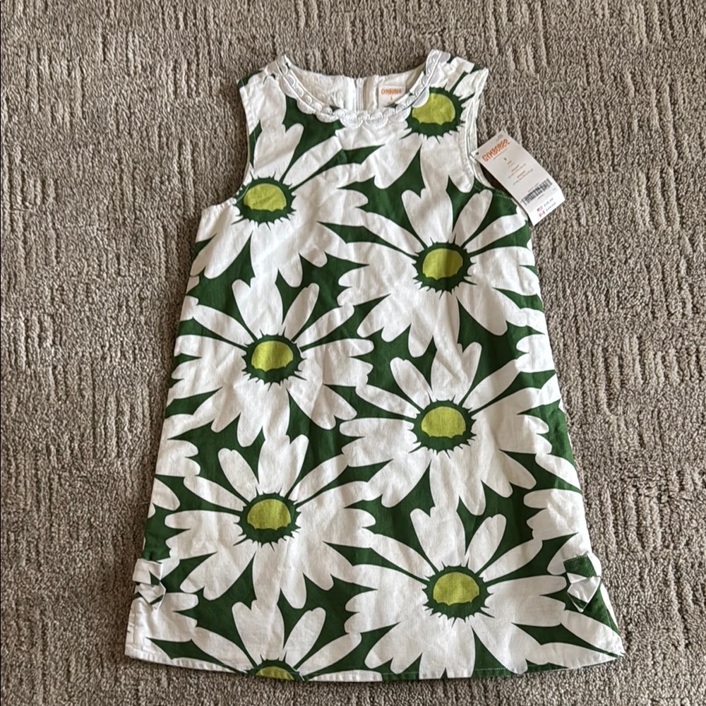 Gymboree Green and White Sleeveless Sundress